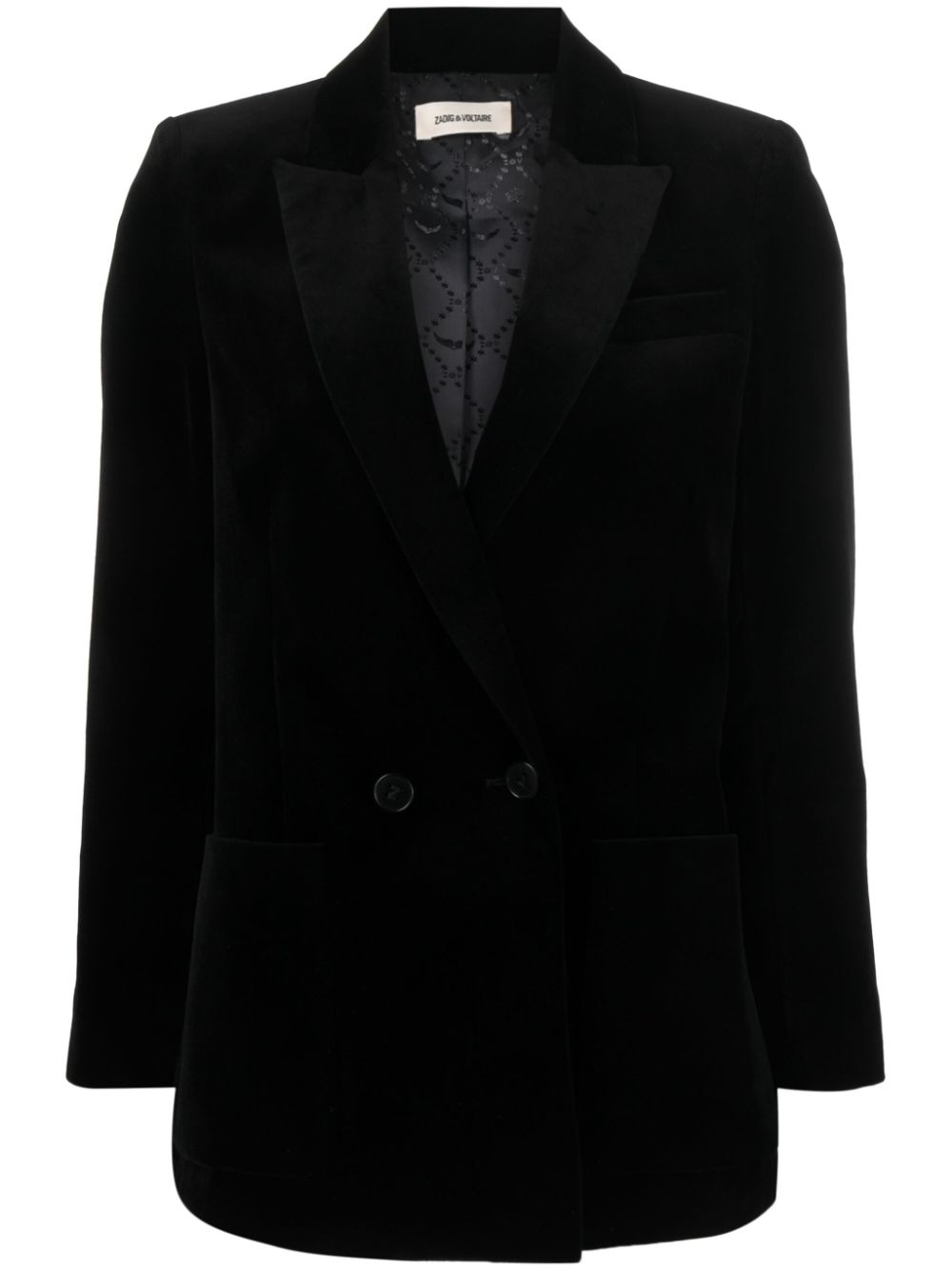 Zadig&Voltaire double-breasted velvet blazer