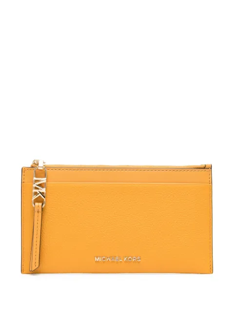 Michael Michael Kors logo-lettering leather card case
