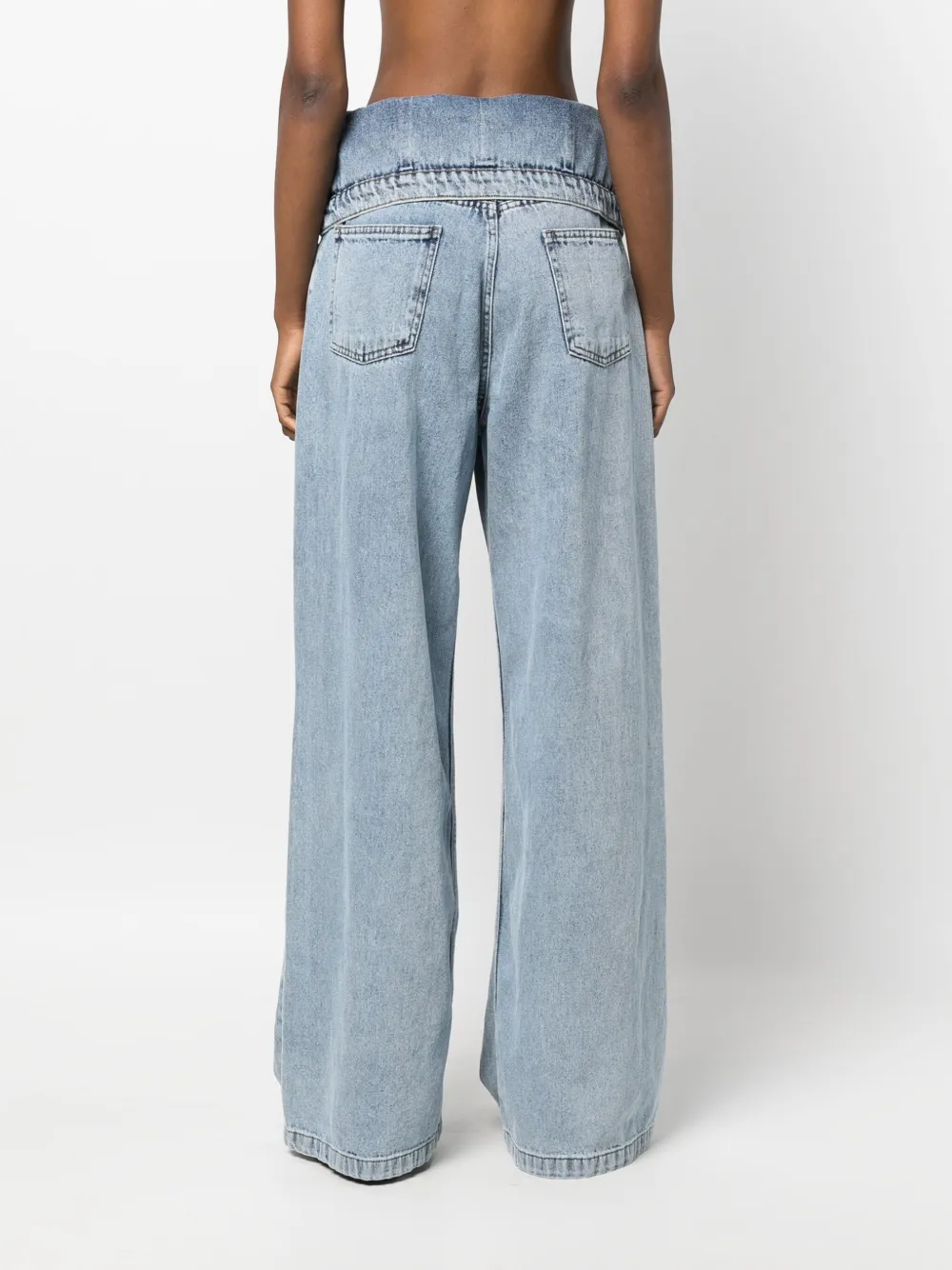 Rokh Layered wide-leg Jeans - Farfetch