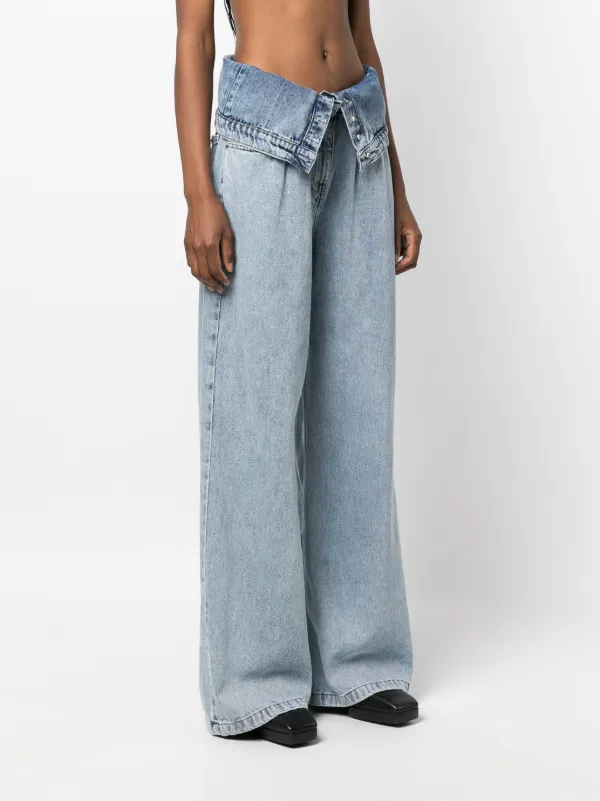 Rokh Layered wide-leg Jeans - Farfetch