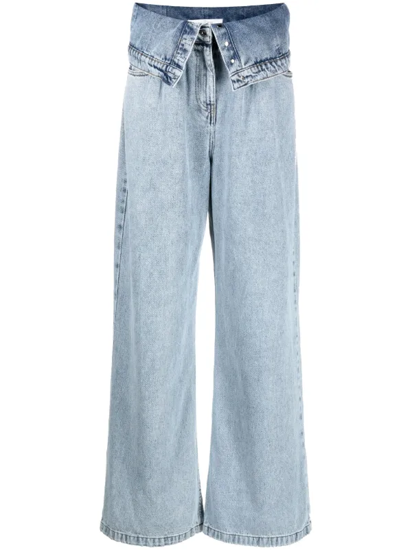 Rokh Layered wide-leg Jeans - Farfetch