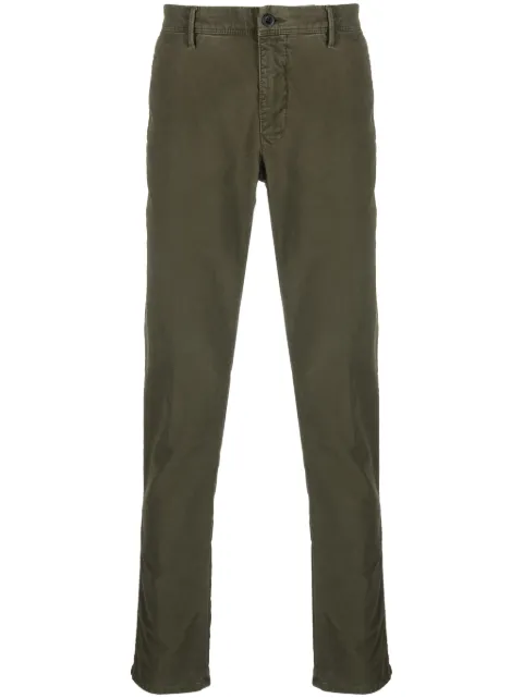 Incotex logo-embroidered straight-leg trousers
