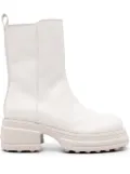 Tod's zip-up leather boots - White