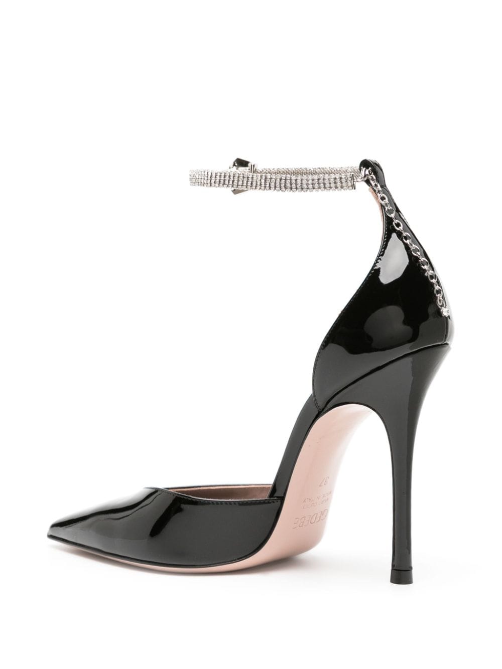 Shop Gedebe 110mm Patent-finish Leather Pumps In Black