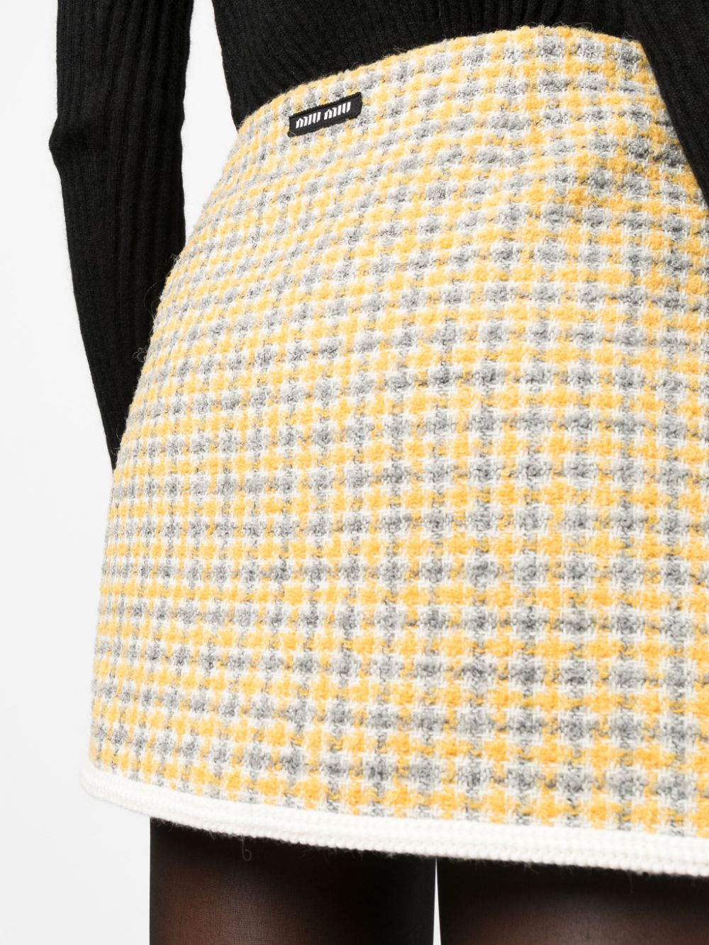 Rep Miu Miu boucle check-pattern miniskirt Women