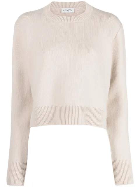 Lanvin crew-neck cropped jumper