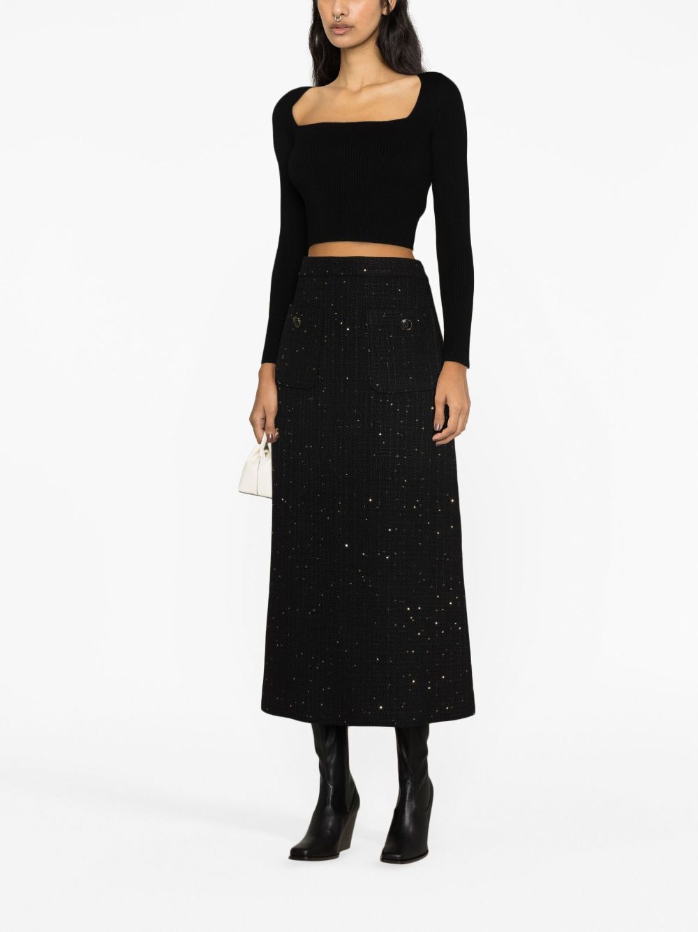 Elie Saab sequin-embellished Midi Skirt - Farfetch