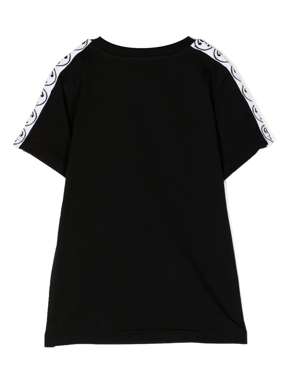 Moschino Kids logo-print side-stripe T-shirt - Zwart