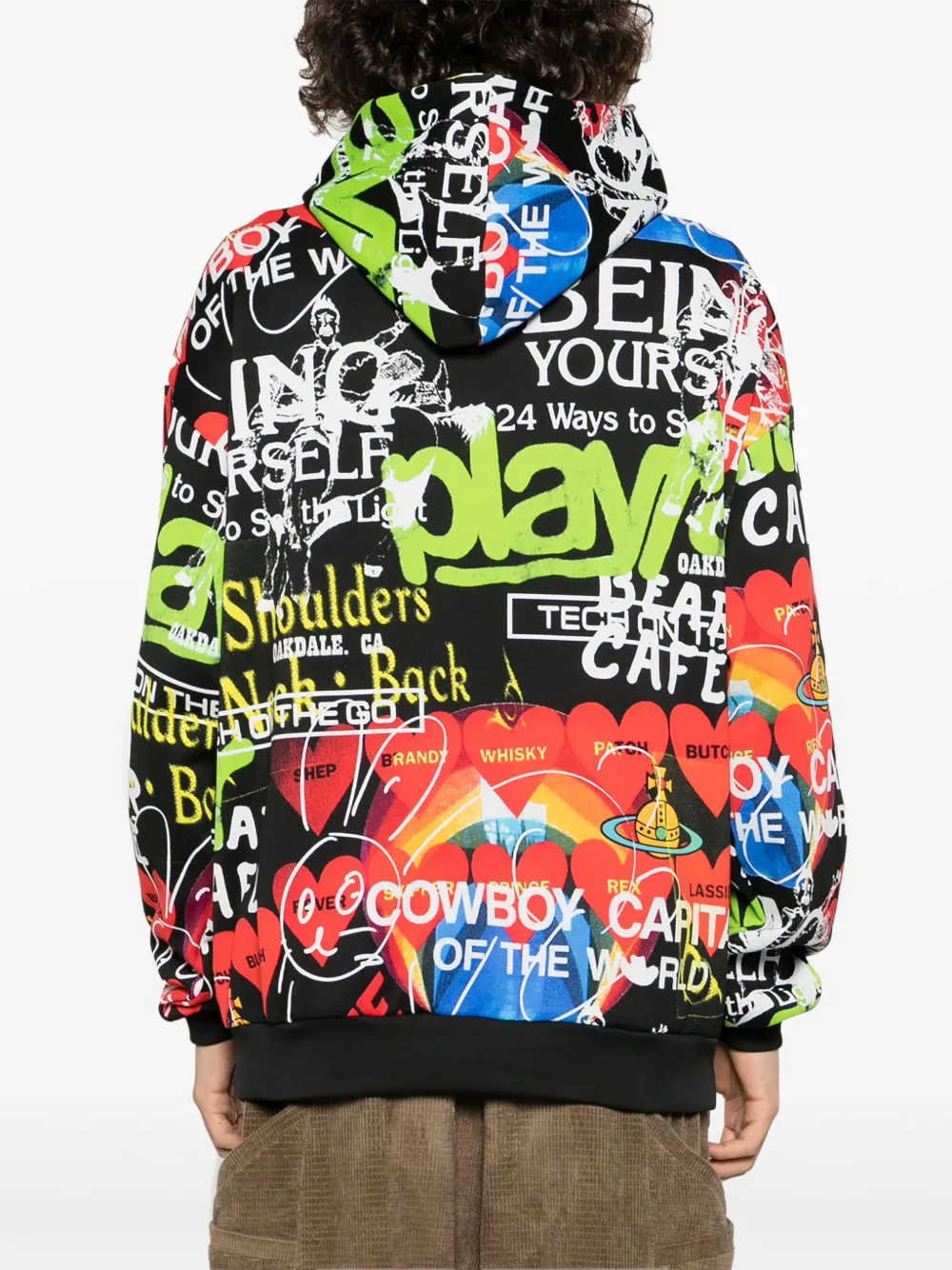 Vivienne Westwood Graphic Orb-print Hoodie In Black