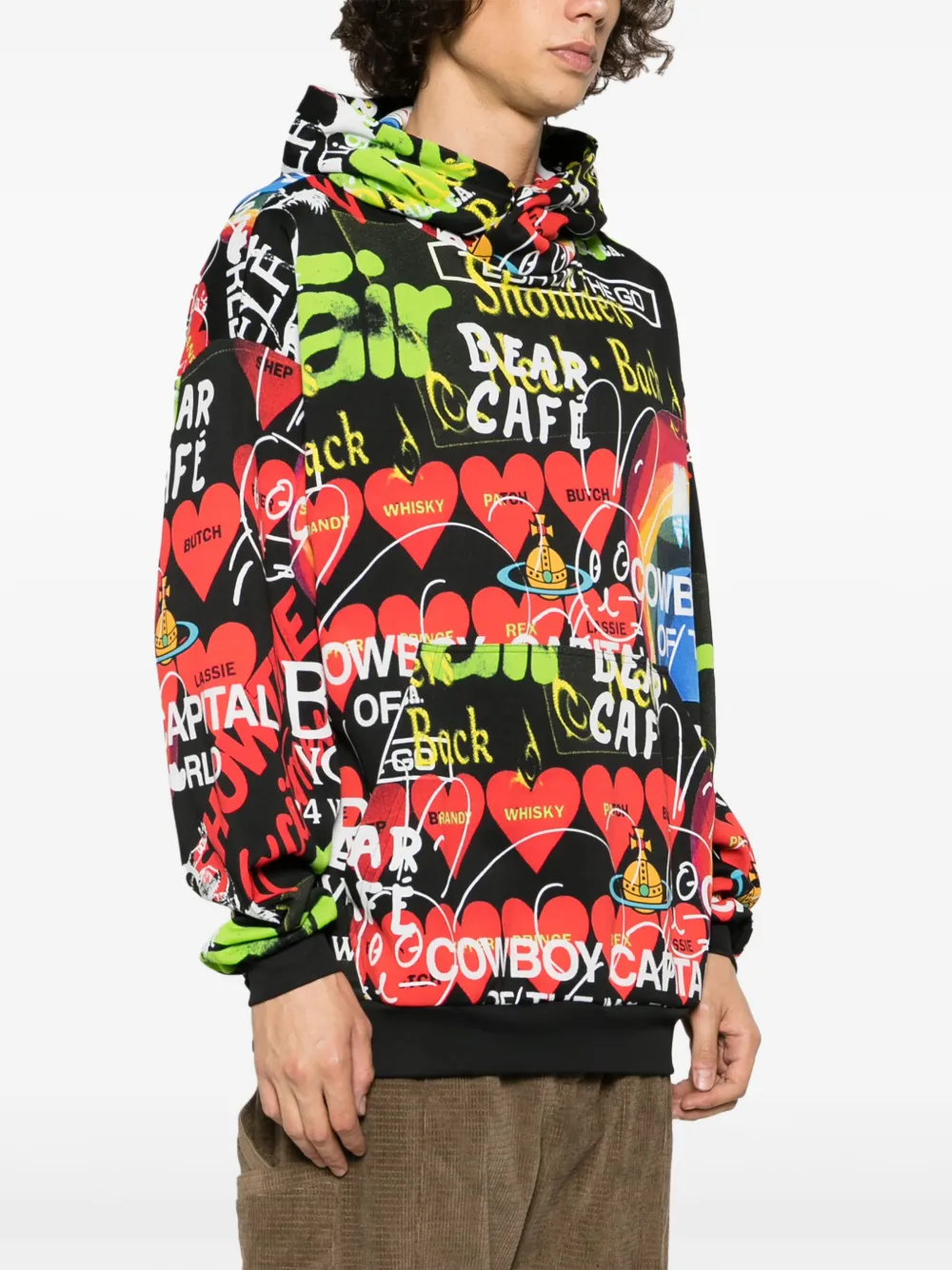 Vivienne Westwood Graphic Orb-print Hoodie In Black
