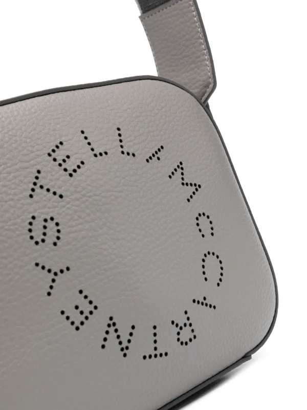 Stella McCartney Mini perforated-logo Crossbody Bag | Grey | FARFETCH