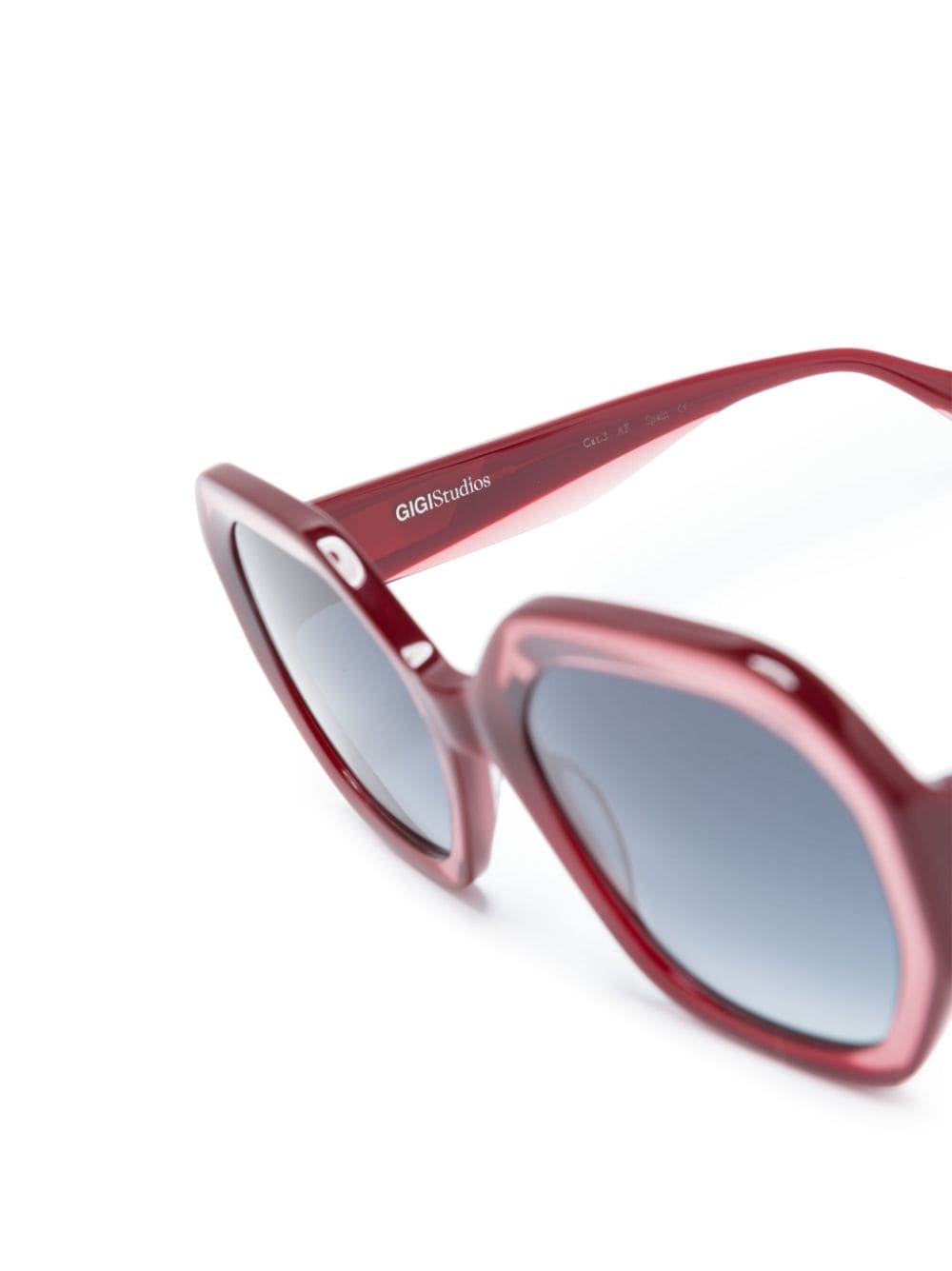 Shop Gigi Studios Bright Geometric-frame Sunglasses In Red
