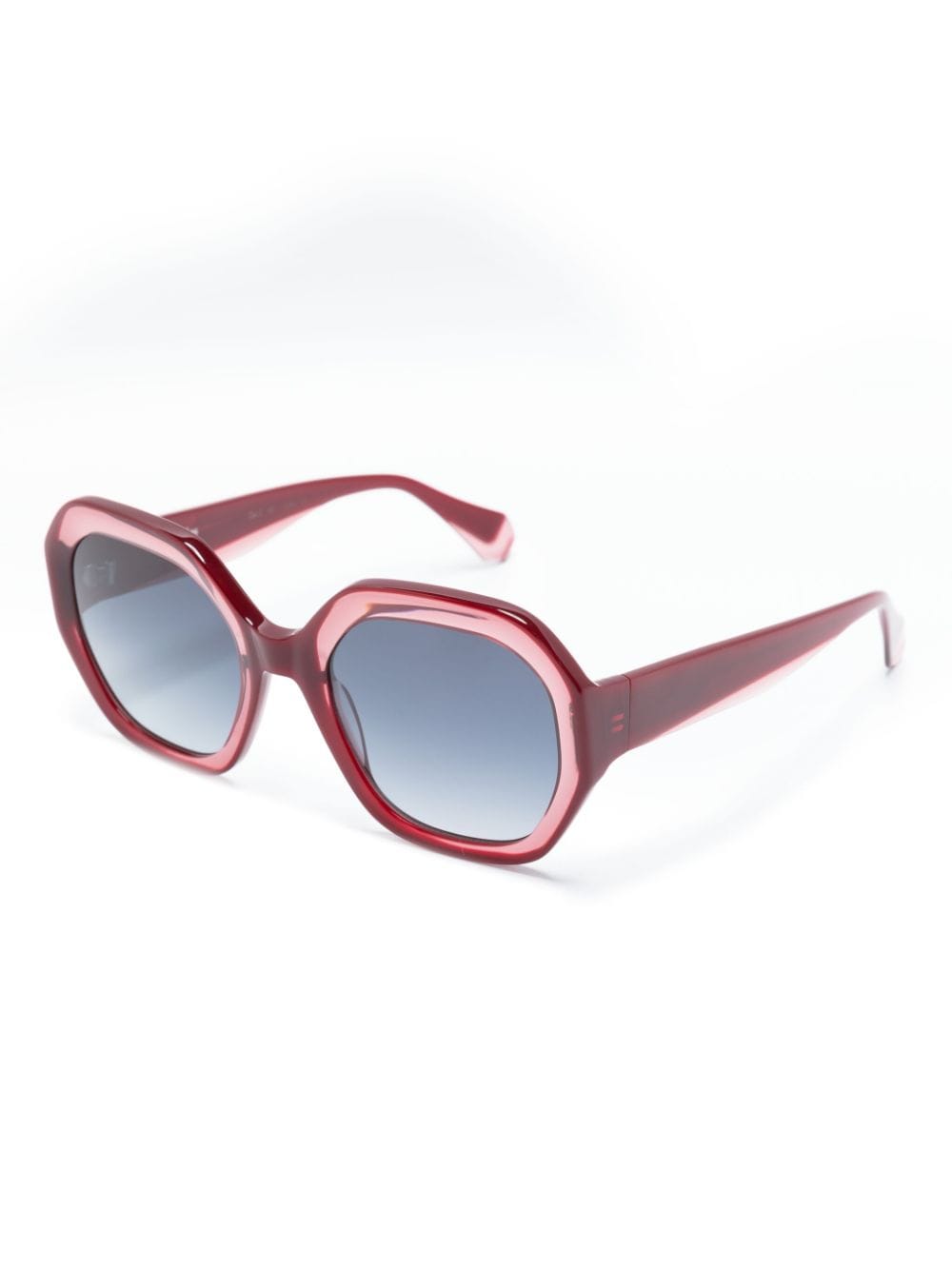 Shop Gigi Studios Bright Geometric-frame Sunglasses In Red