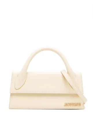 JACQUEMUS WOMEN Le Chiquito Leather Tote Bag Ivory White