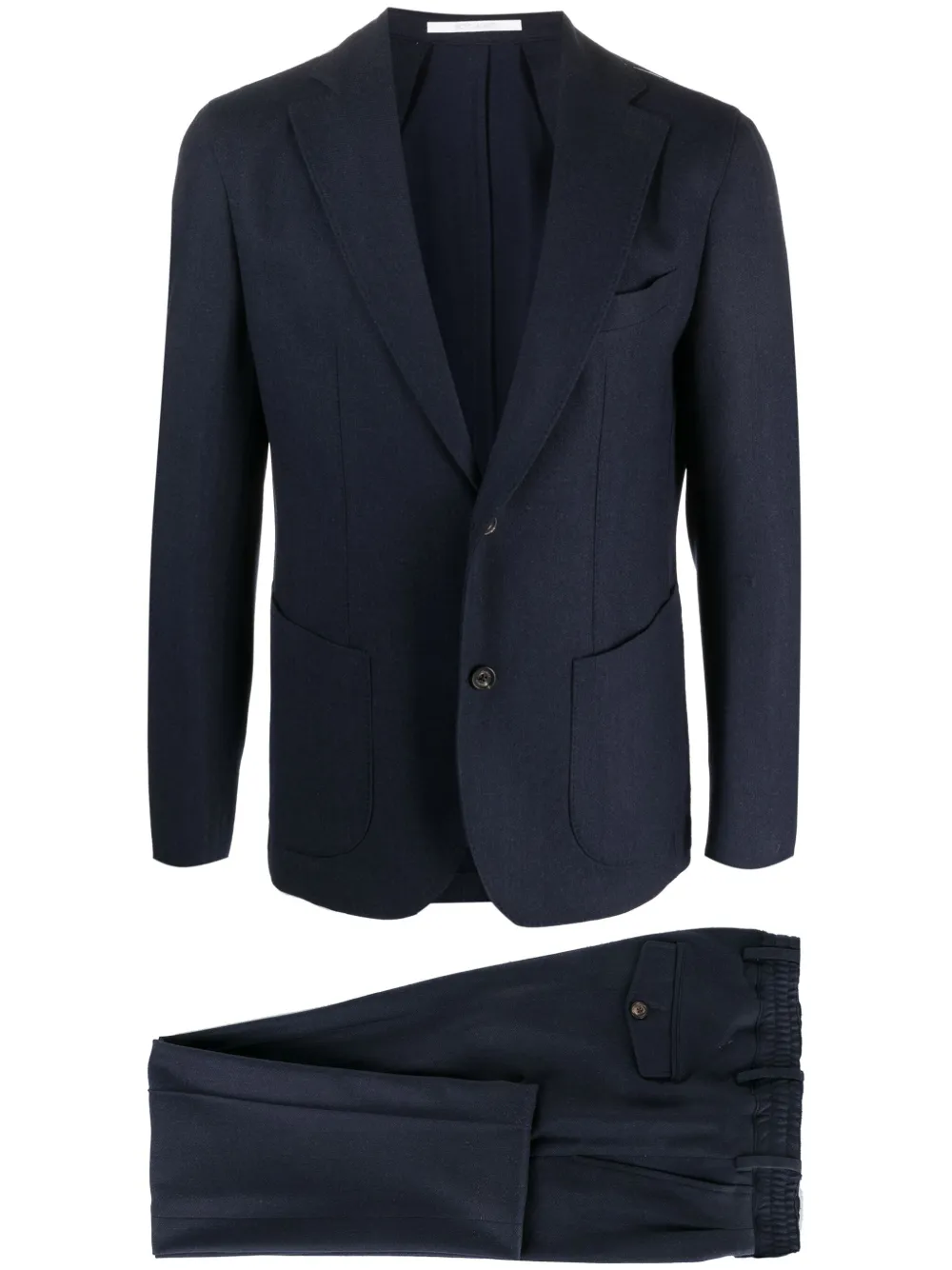 Eleventy single-breasted wool blend suit - Blue