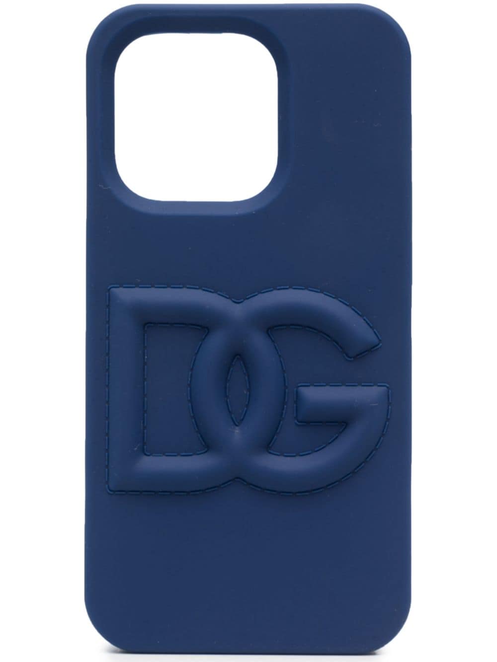 Image 1 of Dolce & Gabbana Cover per iPhone 14 Pro con logo goffrato