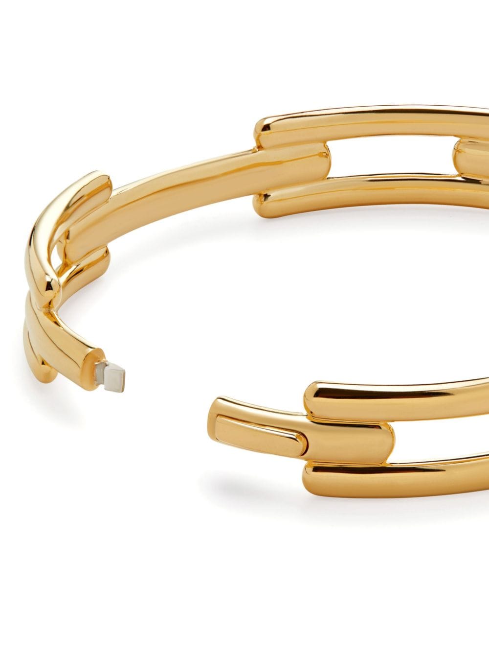 Shop Monica Vinader Signature Link Bangle Bracelet In Gold