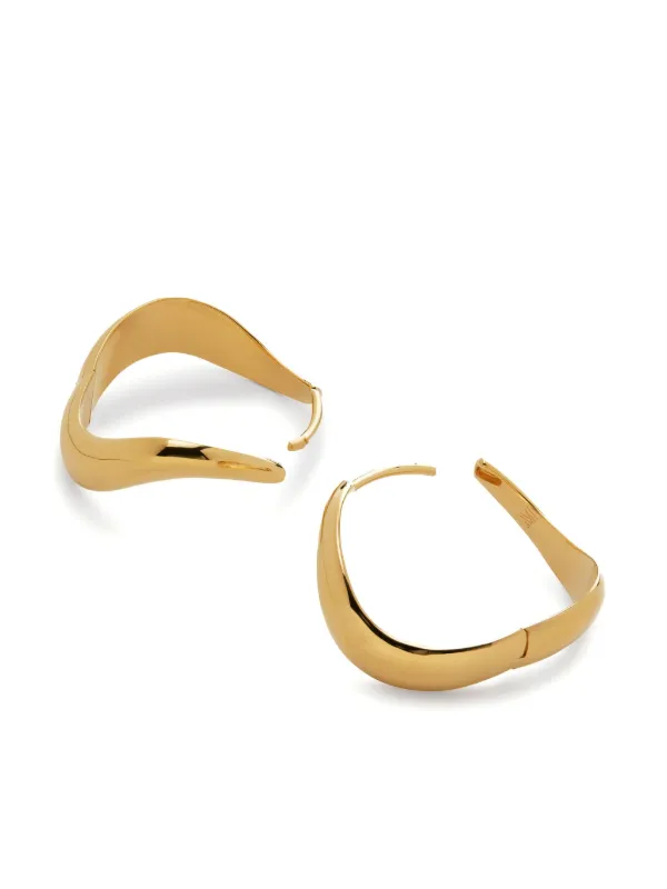 エシカルコンシャス★Monica Vinader★Swirl フープピアス Monica Vinader Swirl フープピアス | ゴールドトーン | FARFETCH JP