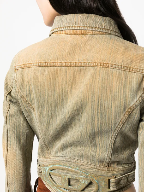 Diesel De Slimmy Cropped Denim Jacket Farfetch