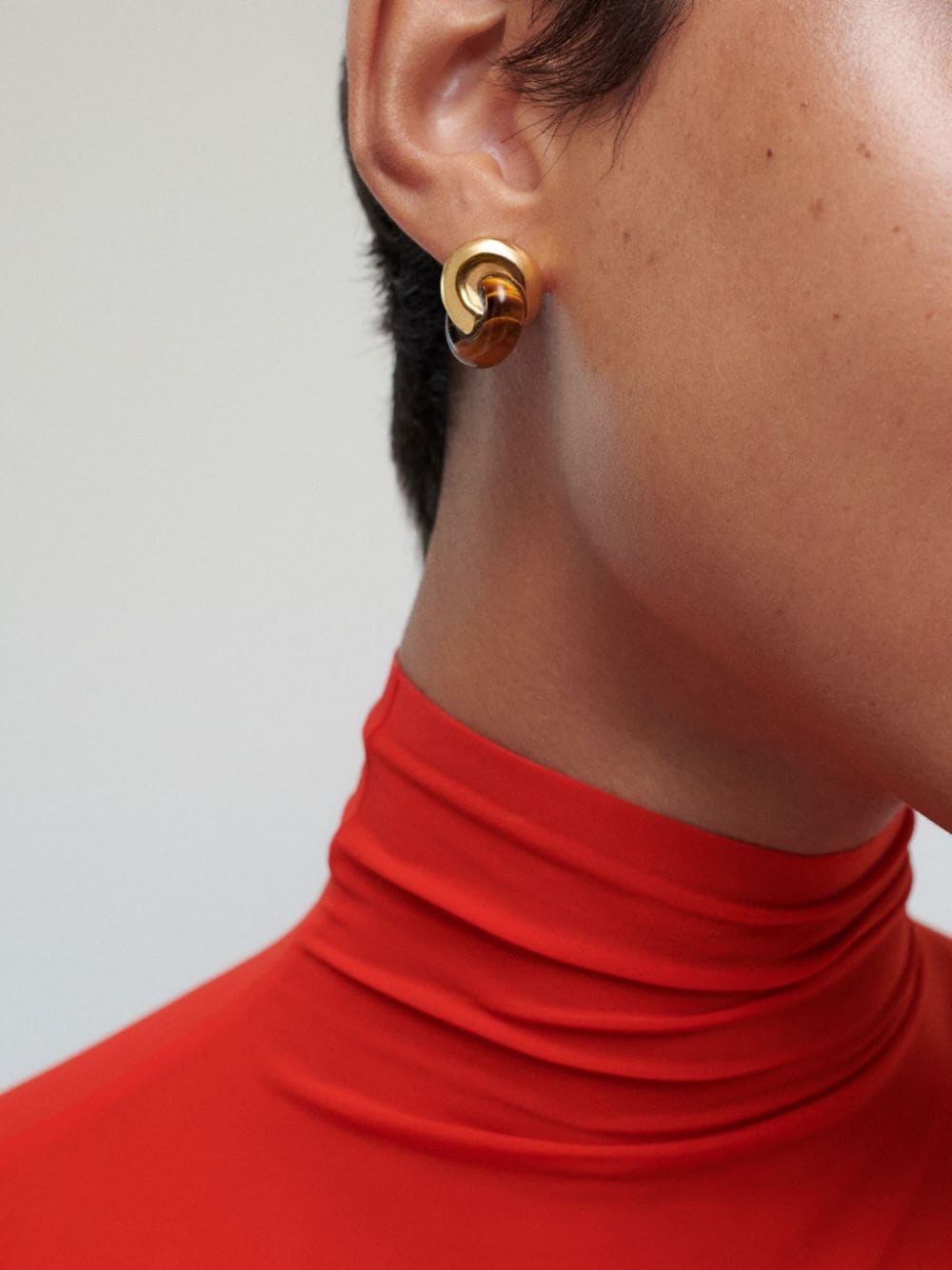 Shop Monica Vinader Kate Young Gemstone Earrings In Gold