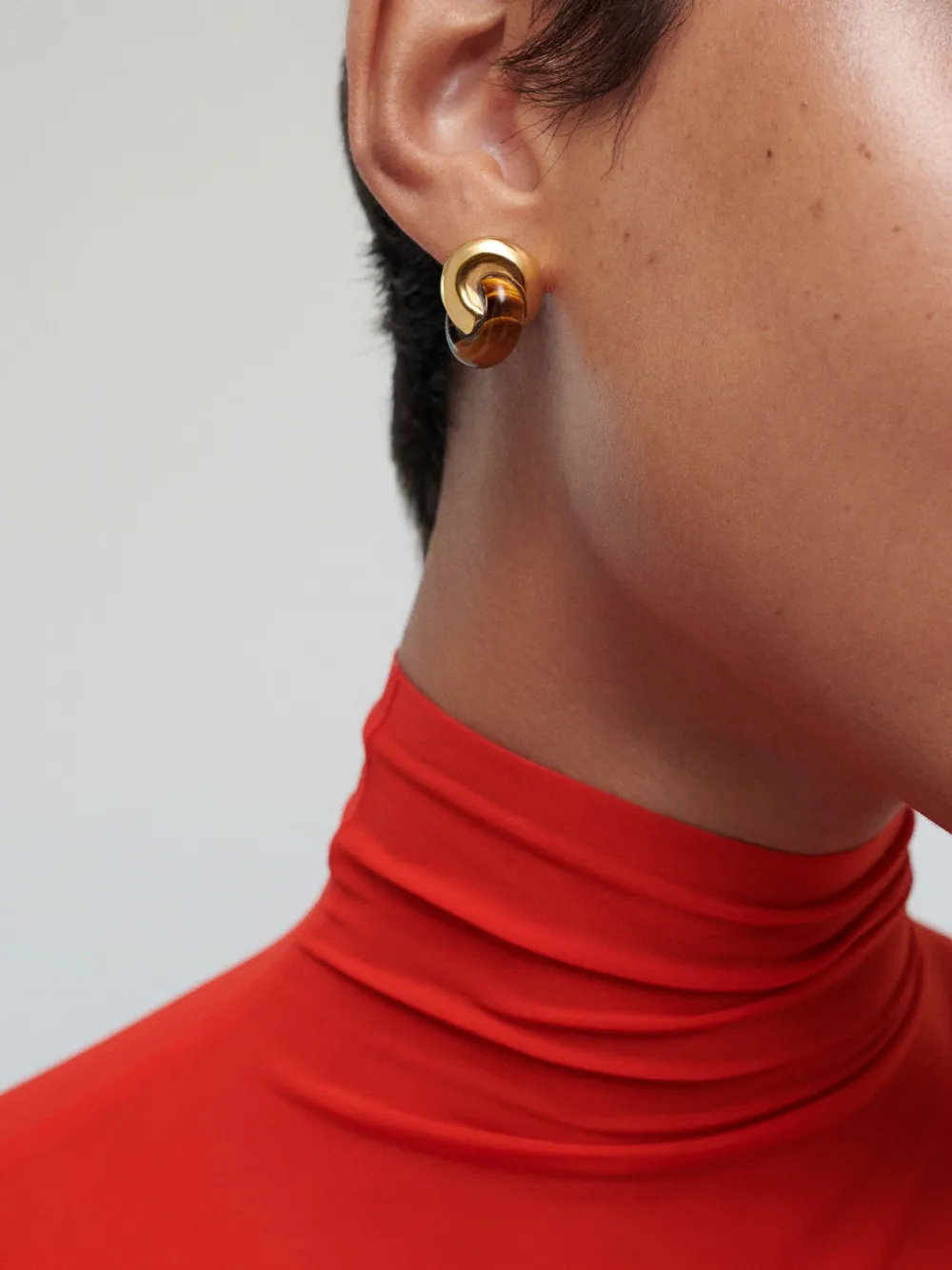 Monica Vinader Kate Young Gemstone Earrings In Gold