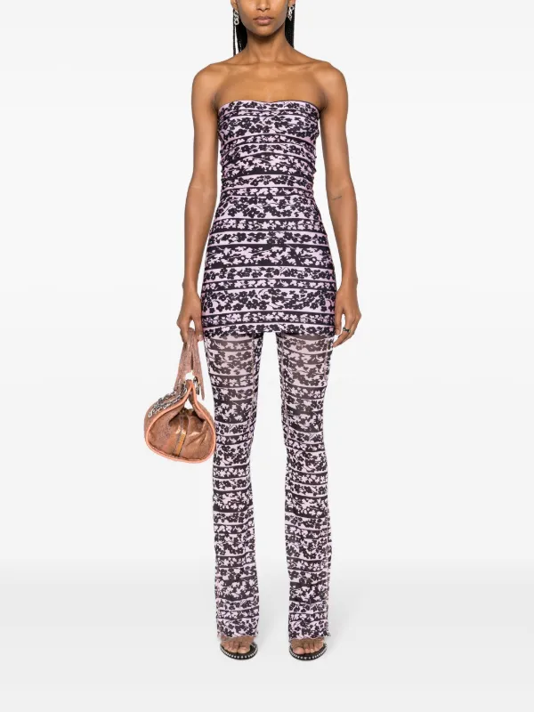 KNWLS Skinn Blossom-print Minidress | Pink | FARFETCH