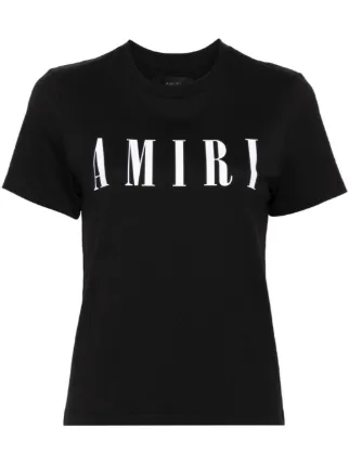 AMIRI logo-print Cotton T-shirt | Black | FARFETCH FI