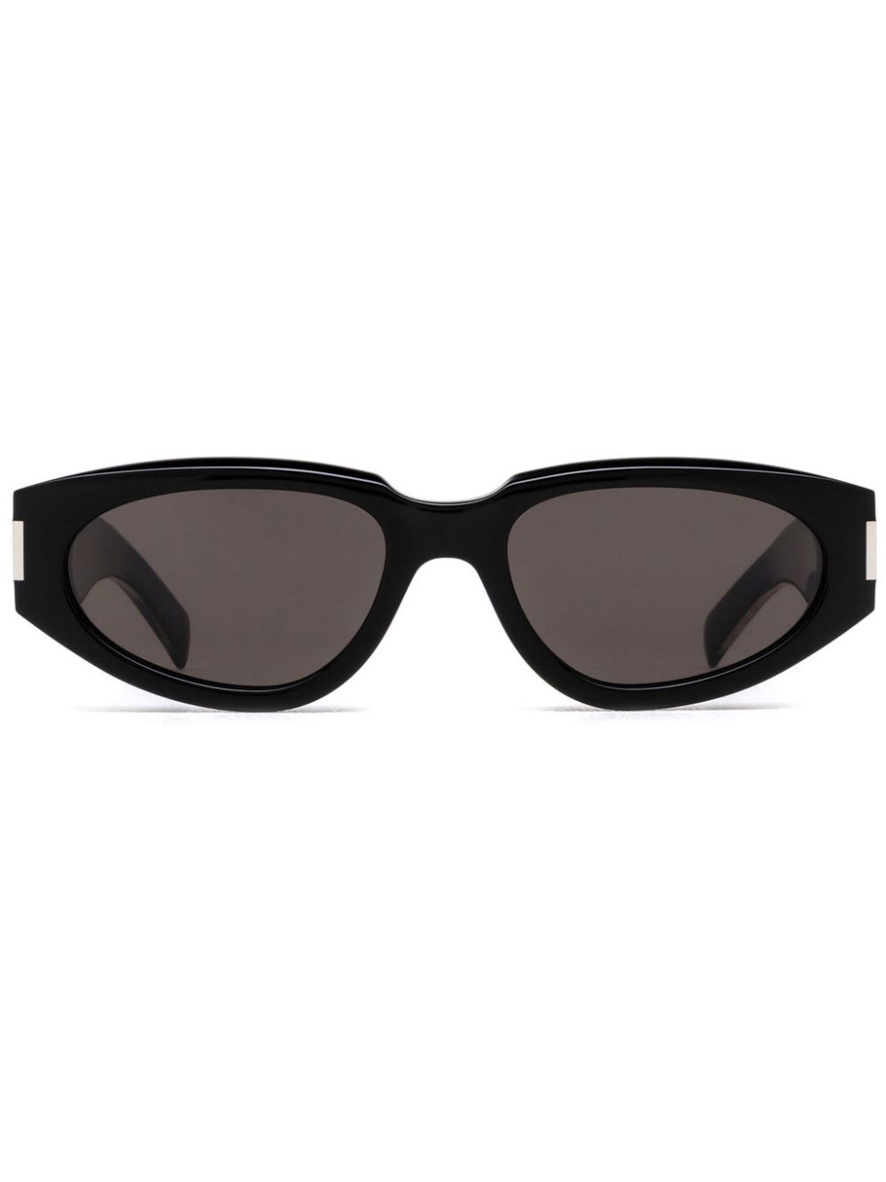 Saint Laurent Eyewear - polished oval-frame sunglasses - women - Acetate - One Size - Black