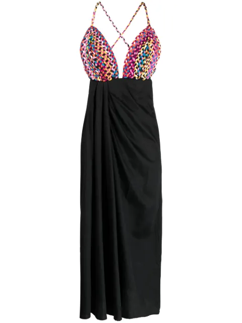 Mara Hoffman Jutta braided-neckline midi dress