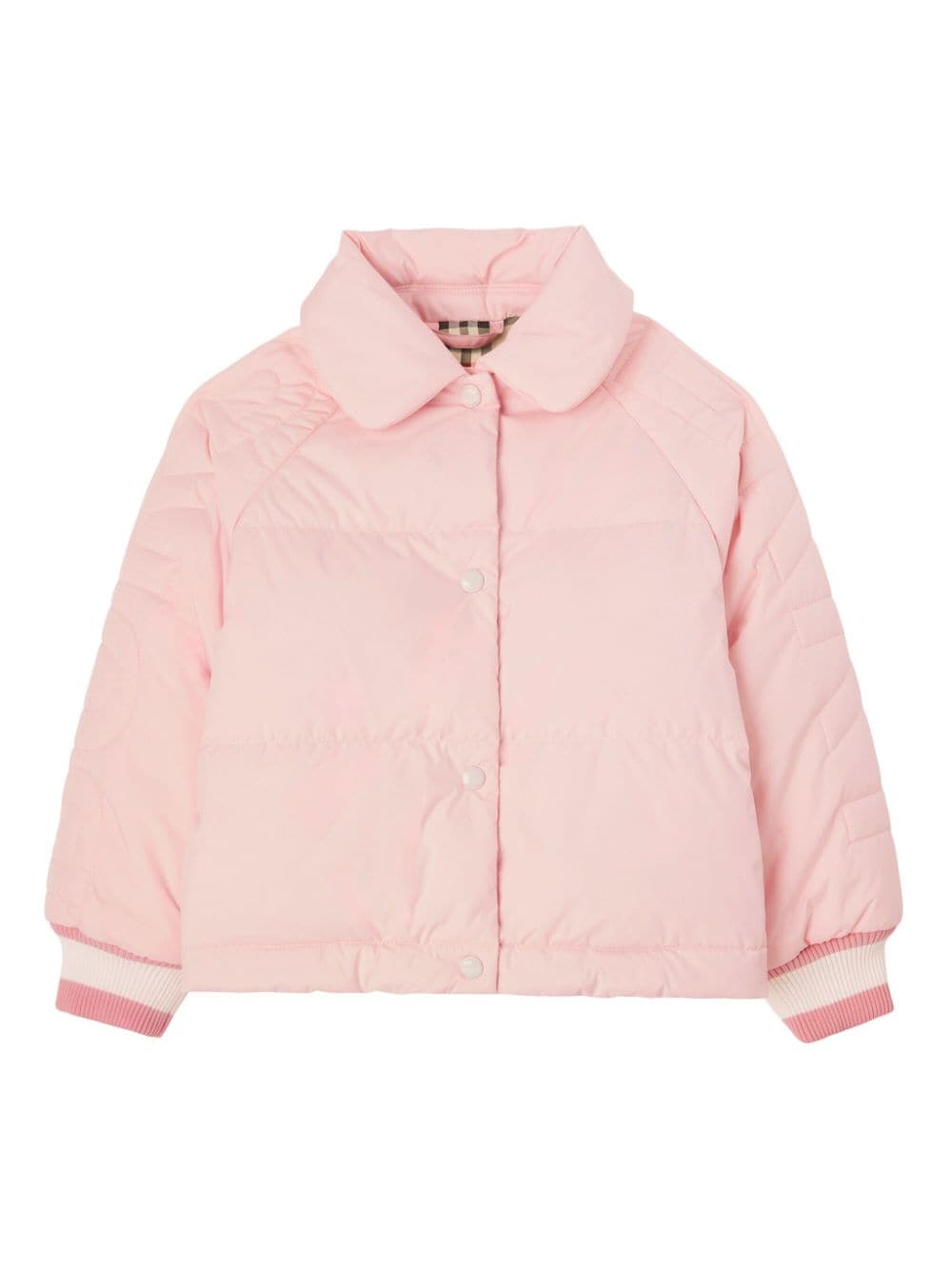Burberry Kids' Logo-quilted Padded Jacket In Pink