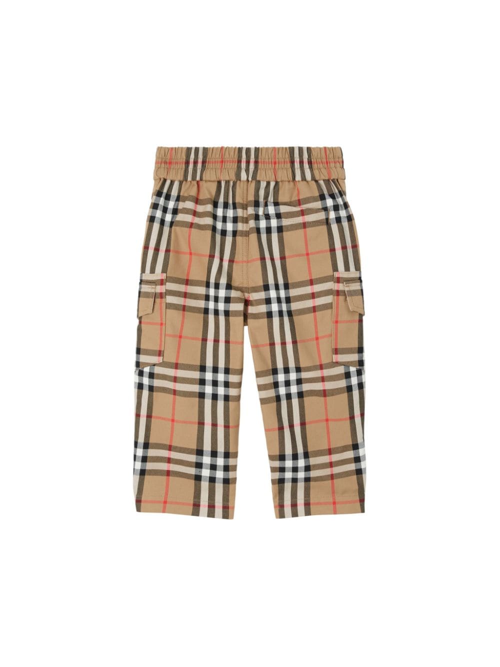 Image 2 of Burberry Kids Vintage Check cotton cargo trousers
