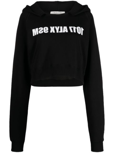 1017 ALYX 9SM hoodie crop en coton à logo imprimé