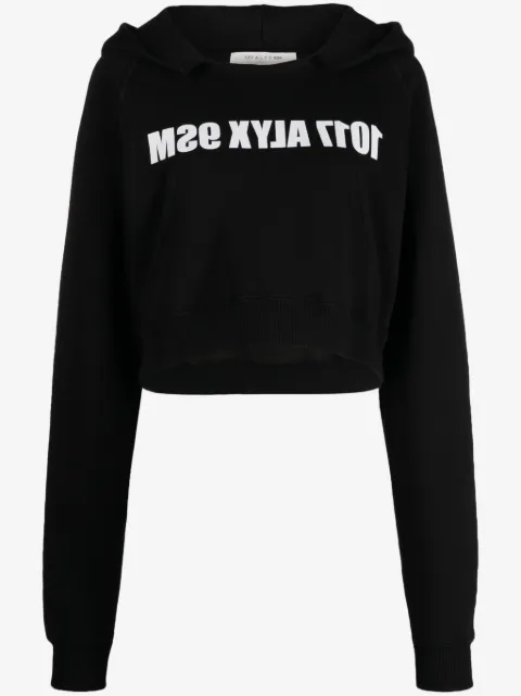 1017 ALYX 9SM hoodie crop en coton à logo imprimé