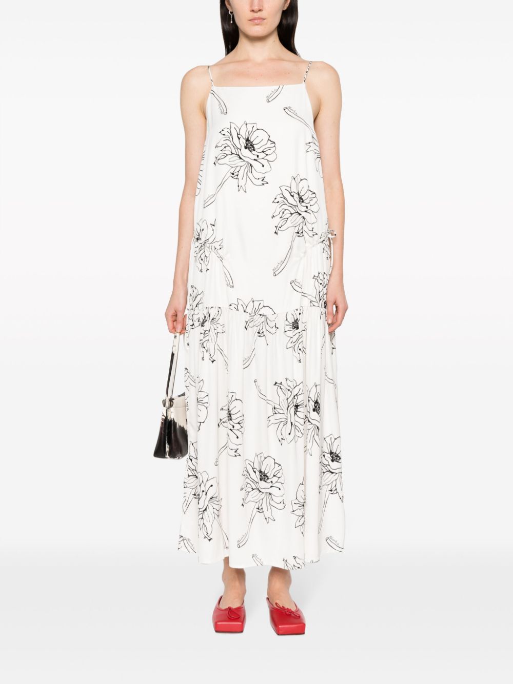 Bimba y Lola Midi-jurk met bloemenprint - Wit