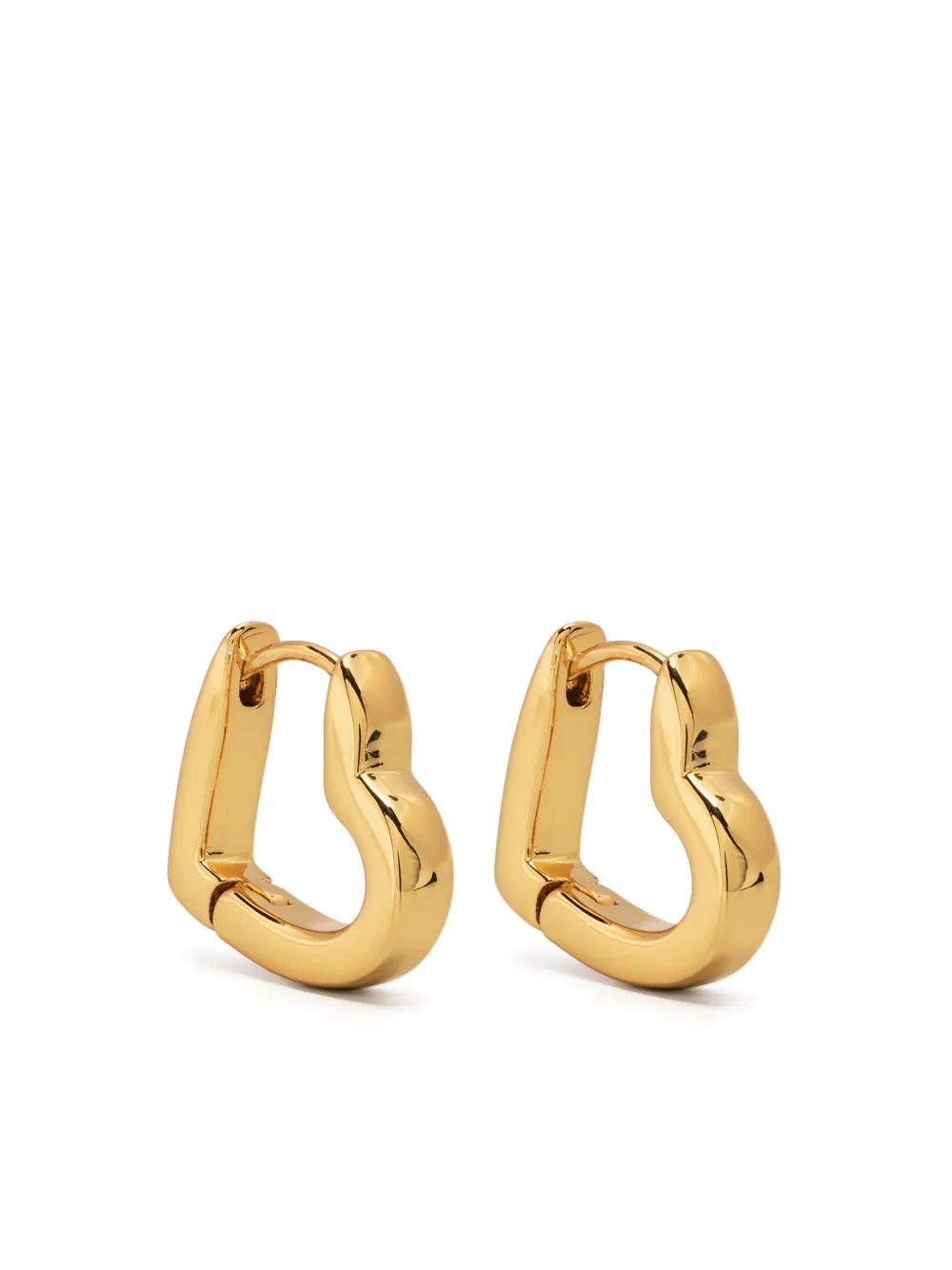 Bimba Y Lola Heart-shaped Hoop Earrings In Gold
