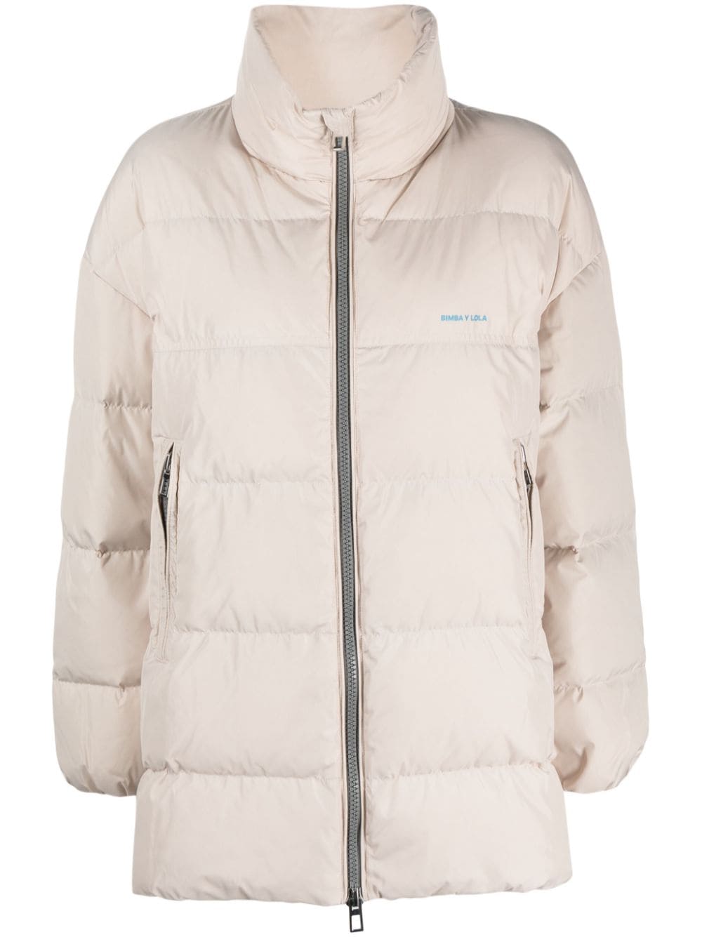 Bimba y Lola logo print Padded Jacket Farfetch