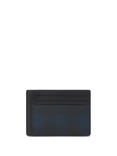 Burberry check-pattern clip card holder Men