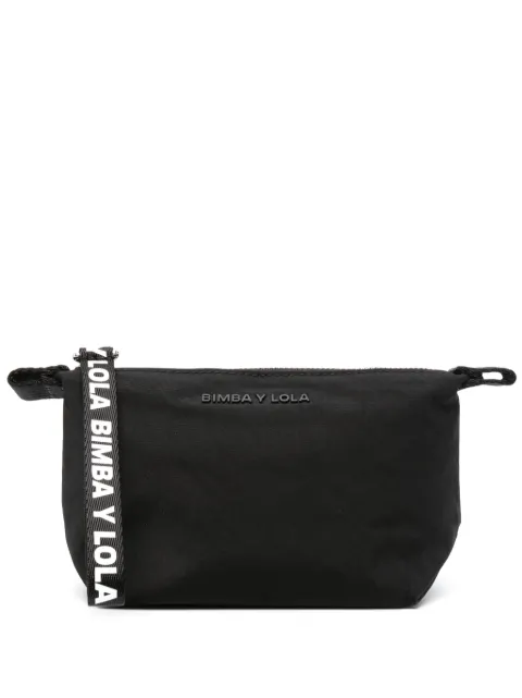 Bimba y Lola cosmetiquera Trapezium pequeña con placa del logo