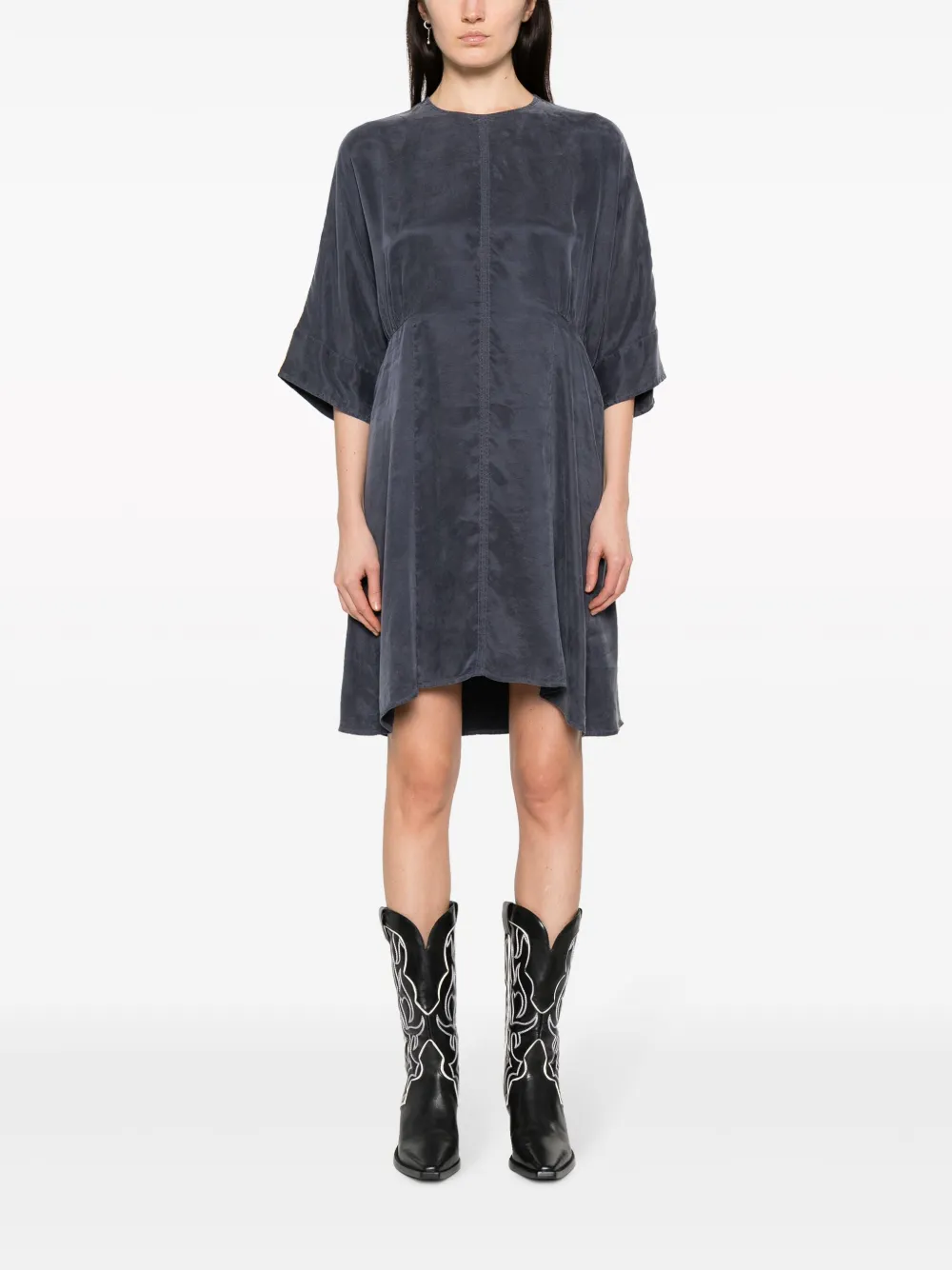 Bimba y Lola Jurk met ronde hals - Blauw
