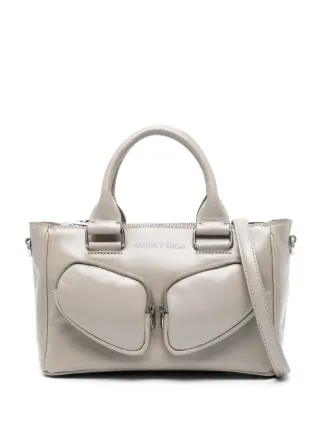 Bimba y Lola Pocket レザー ハンドバッグ M | グレー | FARFETCH JP