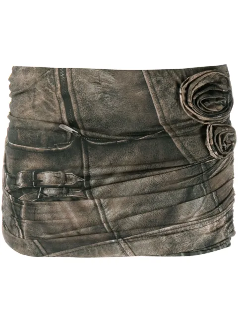 Blumarine Minirock mit Blumenapplikation