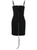 Blumarine zip-up sleeveless mini dress - Black