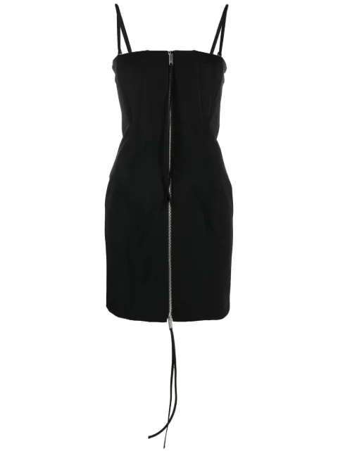 Blumarine zip-up sleeveless mini dress 