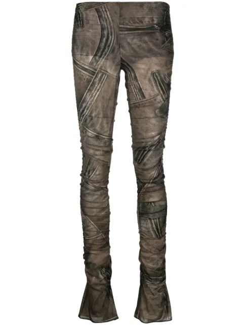 Blumarine pantalones rectos de tiro bajo 