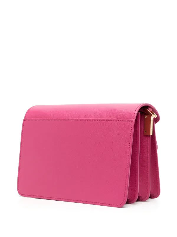 Marni Trunk Leather Crossbody Bag | Pink | FARFETCH