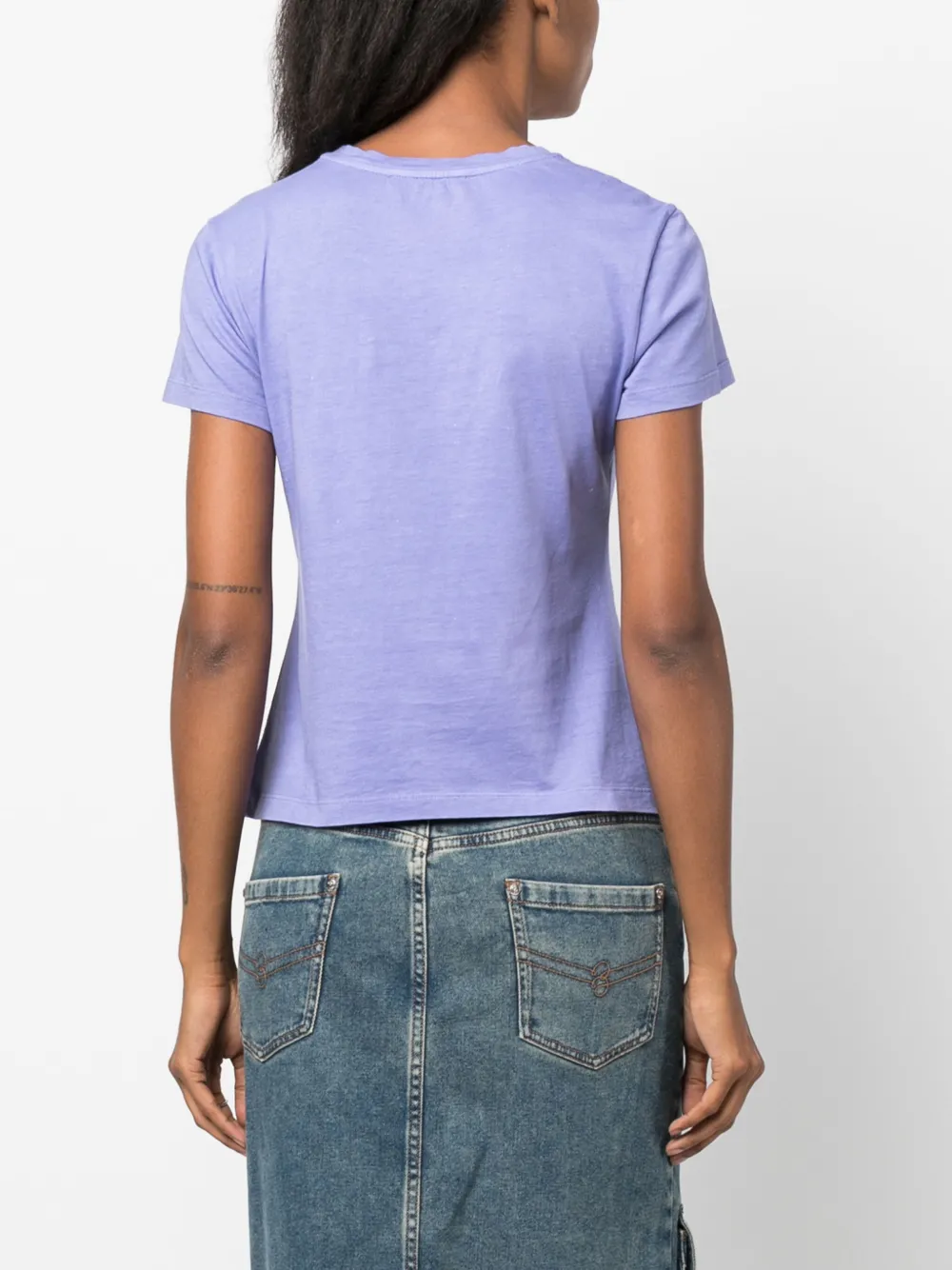 BLUMARINE LOGO-PRINT COTTON T-SHIRT