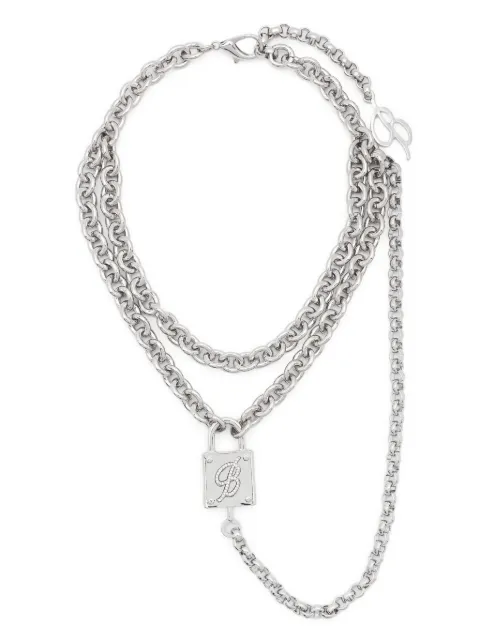 Blumarine padlock-detail polished-finish necklace 