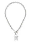 Blumarine padlock-detail polished-finish necklace - Silver