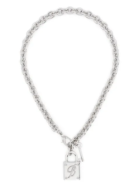 Blumarine padlock-detail polished-finish necklace 