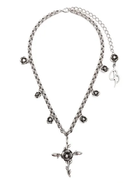 Blumarine flower-detailing polished-finish necklace 